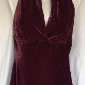 Womens velvet halter top.
